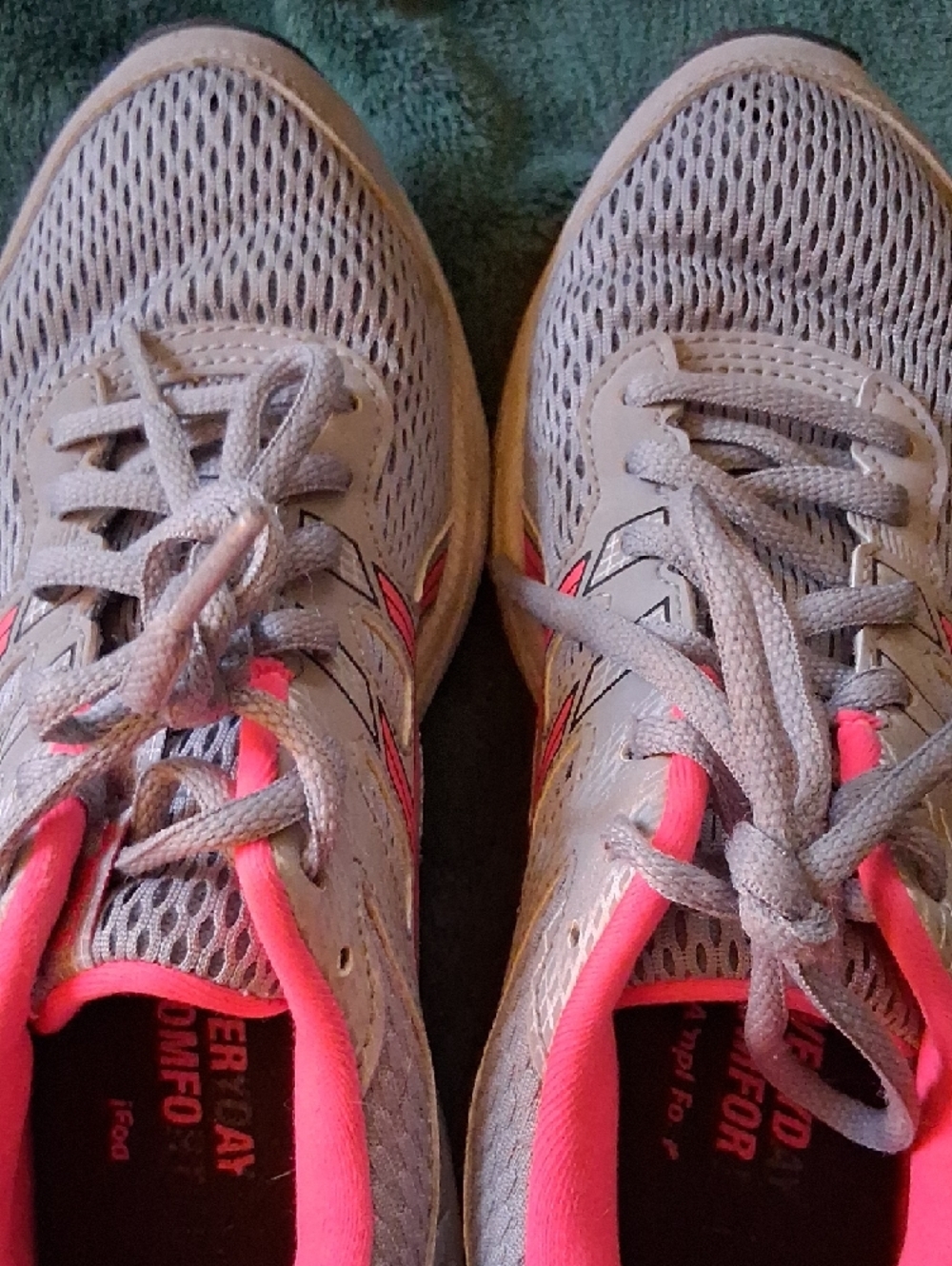 ASICS Gray and Pink Women's Athletic Running Shoes - Picture 3 of 7